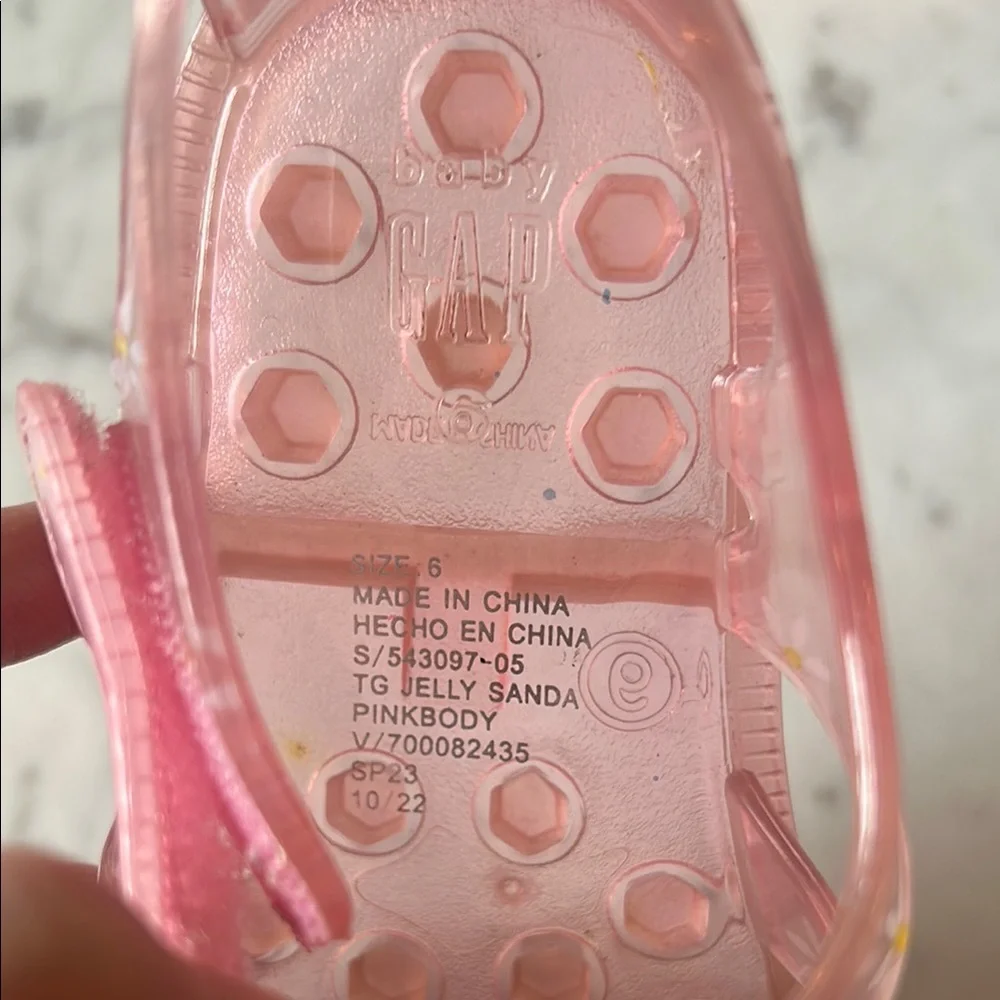 Baby Gap Pink Jelly Kids Sandals size 6